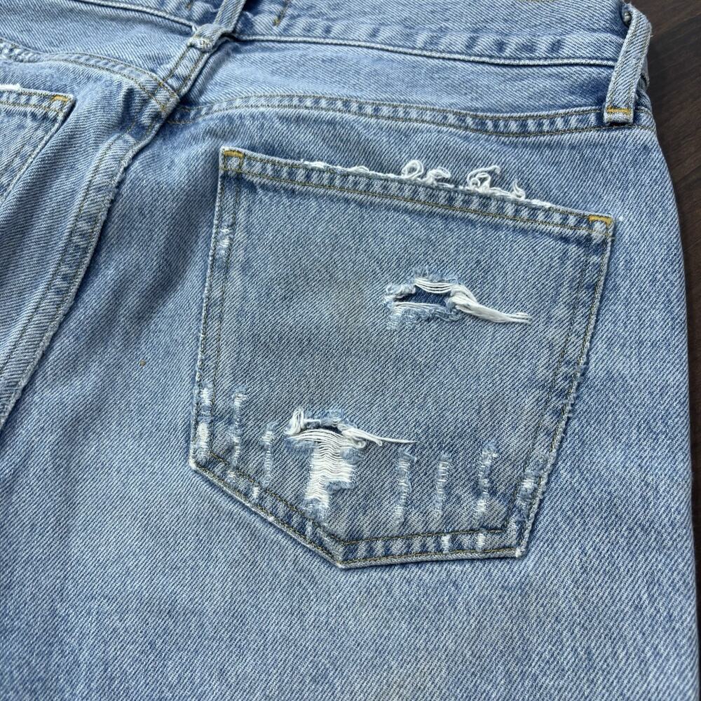 Agolde 90s style Parker Jeans "Swapmeet" ankle crop Sz 26 w 28" waist distressed - Picture 6 of 10